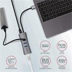 AXAGON HMA-GL3AP, USB 3.2 Gen 1 hub, porty 3x USB-A + Gigabit Ethernet
