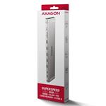 AXAGON HMC-10HLS, rozbočovač USB 5Gb/s, 4x USB-A, HDMI 4k/60Hz, RJ-45 GLAN, SD/mSD, PD 100W