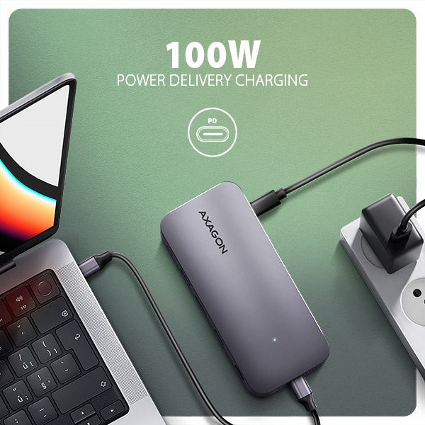 AXAGON HMC-12GM2 USB-C 10Gbps GEN2COMBO 12in1 hub