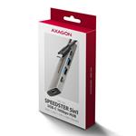 AXAGON HMC-5G2, USB 10Gb/s hub, porty 2x USB-A, 2x USB-C, HDMI 4k/60, PD 100W, kabel USB-C 13cm