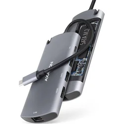 AXAGON HMC-6M2, rozbočovač USB 3.2 Gen 1, 2x USB-A, HDMI, porty M.2