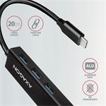 AXAGON HMC-GL3A, rozbočovač USB 3.2 Gen 1 + Gb LAN