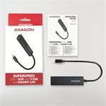 AXAGON HMC-GL3A, rozbočovač USB 3.2 Gen 1 + Gb LAN