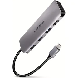 AXAGON HMC-HCR3A, rozbočovač USB 3.2 Gen 1, 3x porty USB-A, HDMI 4k/30Hz, SD/microSD, kábel USB-C 20 cm