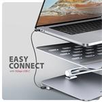 AXAGON HMC-STND, stojan pro 10"-17" notebooky, USB 5Gbps hub, 3x USB-A, HDMI 4k/60Hz, RJ-45, PD 100W, kabel USB-C 60cm