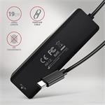 AXAGON HUE-C2C, cestovný rozbočovač s 4× USB 5 Gbps, 2× USB-A + 2× USB-C, napájanie cez USB-C, kábel USB-C 19 cm