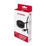 AXAGON HUE-P1AL, 4x USB 3.2 Gen 1 ROUND hub, napájací konektor micro USB, kábel USB-A 1,2 m