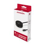 AXAGON HUE-P1C, 4x USB 3.2 Gen 1 ROUND hub, napájací konektor micro USB, kábel USB-C 30 cm