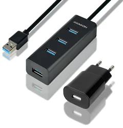 AXAGON HUE-S2BP 4x USB3.0 Charging hub 1.2m kabel vč. AC adaptéru