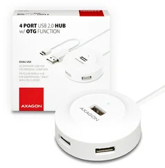 AXAGON HUE-X6G USB hub + OTG, bílý