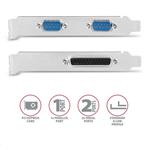 AXAGON PCEA-PSN, PCIe řadič - 1x paralelní (LPT) + 2x sériový port