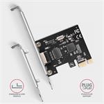 AXAGON PCEE-GRL, sieťová karta PCIe - 1x Gigabit Ethernet port (RJ-45), Realtek 8111L, vrátane. LP