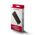 AXAGON PCEM2-XS, PCIe x16 - M.2 NVMe M-key slot adaptér, puzdro s chladičom na pasívne chladenie