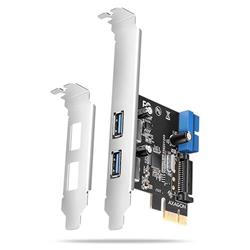 AXAGON PCEU-232RS, PCIe řadič, 2+2x USB 5Gbps port, SATA napájení, SP & LP