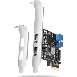 AXAGON PCEU-232RS, radič PCIe, 2+2x port USB 5Gb/s, napájanie SATA, SP a LP