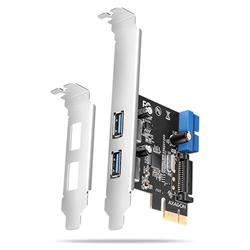 AXAGON PCEU-232RS, radič PCIe, 2+2x port USB 5Gb/s, napájanie SATA, SP a LP