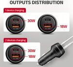 AXAGON PWC-PQ48 nabíjačka do auta 48 W, USB-A + USB-C, PD3.0/PPS/QC4+/SFC/Apple