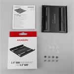 AXAGON RHD-125B, kovový rám pre 1x 2,5" HDD/SSD v 3,5" pozícii, čierny