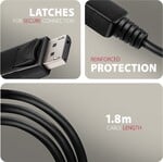 AXAGON RVD-HI20C2, adaptér / kábel DisplayPort → HDMI 2.0b, 1,8 m, 4K/60 Hz