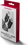 AXAGON RVD-HI20C2, adaptér / kábel DisplayPort → HDMI 2.0b, 1,8 m, 4K/60 Hz