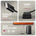 AXAGON RVD-HI20N, redukcia/adaptér DisplayPort -> HDMI 2.0b, 4K/60Hz