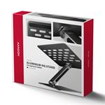 AXAGON STND-LQB, hliníkový HQ stojan pro notebooky 10"-17.3", černý