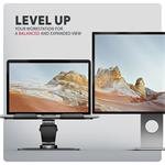 AXAGON STND-LRB, hliníkový stojan pro notebooky 10"-17.3" s nastavitelnou výškou, úhlem a 360° rotací, černý