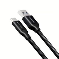 AXAGON USB-C <> USB-A 3.2 Gen 1 kabel 1m, černý BUCM3-AM10B - Tablety - příslušenství