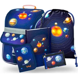 BAAGL 5 SET Zippy Planety: aktovka, penál, sáček, peněženka, desky