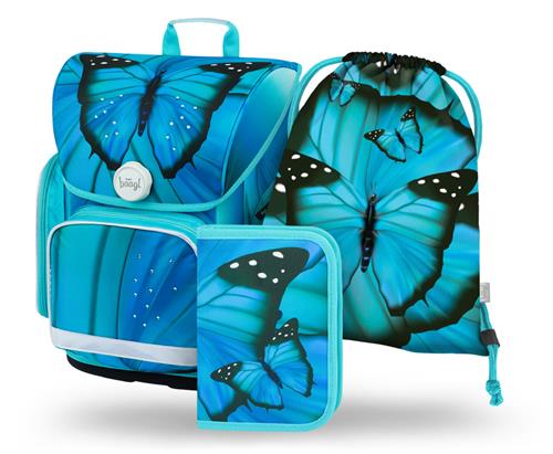 BAAGL SET 3 Ergo Buterfly: aktovka, peračník, taška
