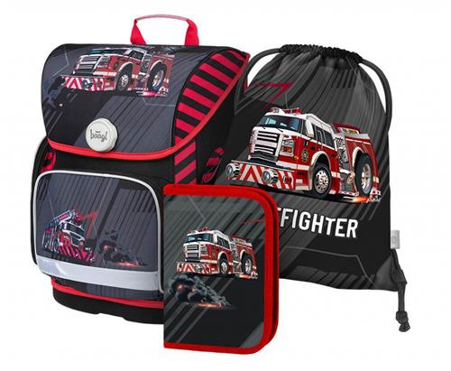 BAAGL SET 3 Ergo Firefighters: aktovka, peračník, taška