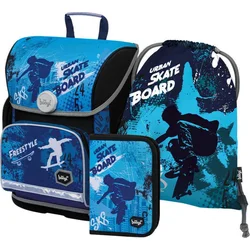 BAAGL SET 3 Ergo Skateboard: aktovka, penál, sáček