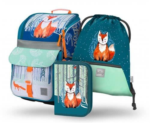 BAAGL SET 3 Zippy Fox: aktovka, peračník, taška