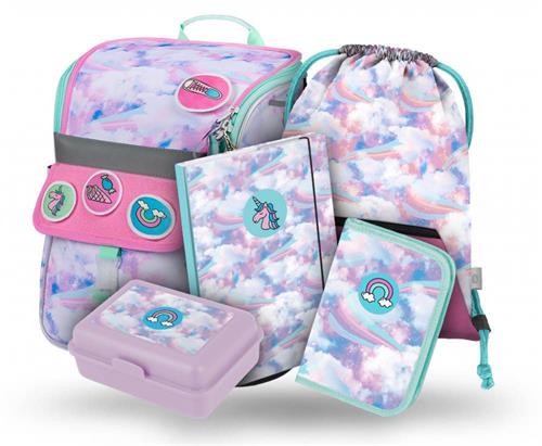 BAAGL SET 5 Zippy Sky - Kreativ: aktovka, puzdro na ceruzky, taška, zakladače, krabica