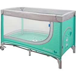 Baby Mix Dětská cestovní postýlka Medvídek mint