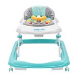 Baby Mix Dětské chodítko s volantem a silikonovými kolečky mátové