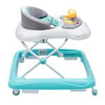 Baby Mix Detské chodítko s volantom a silikónovými kolieskami mätové