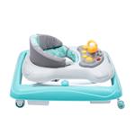 Baby Mix Detské chodítko s volantom a silikónovými kolieskami mätové