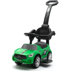 Baby Mix Detské odrážadlo so zvukom a vodiacou tyčou RACER zelené