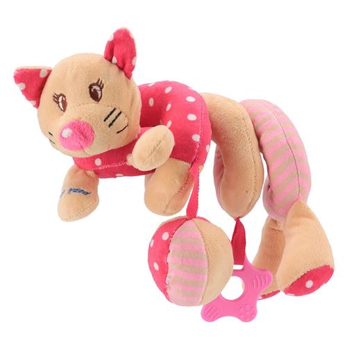 Baby Mix Hračka na postýlku Spirála Kočička růžová