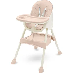 Baby Mix Jedálenská stolička Nora prachovo ružová