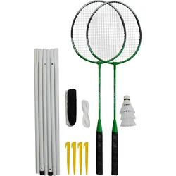 Badmintonový set 2x raketa, 3x míček, síť, vak