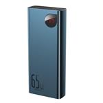 Baseus Adaman Kovová power banka s digitálnym displejom QC PD 20000mAh 65W, modrý kábel USB-A/USB-C 30cm, čierna