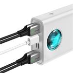 Baseus Amblight powerbank s digitálnym displejom QC 30000mAh Overseas Edition + kábel Type-C/Type-C 65W 1m, biela