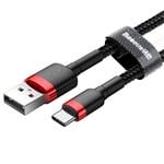 Baseus Cafule kabel USB-C 3A 1m (červeno-černý)