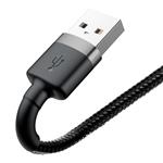 Baseus Cafule Nabíjací/dátový kábel USB na Lightning 2,4A 1 m, sivo-čierny
