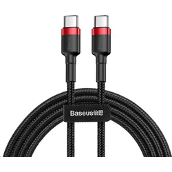 Baseus Cafule Series Nabíjací/dátový kábel USB-C na USB-C PD2.0 60W Flash 2 m, červeno-čierny