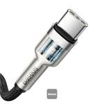Baseus Cafule Series USB-C samec na USB-C samec Nabíjací/datový kábel s kovovými koncovkami 100W 2m, čierny