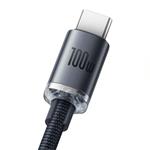 Baseus Crystal Shine Series nabíjecí/datový kabel USB-A / USB-C 100W 2m, černá