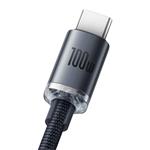 Baseus Crystal Shine Series USB-A/USB-C 100W 2m nabíjací/dátový kábel, čierny
